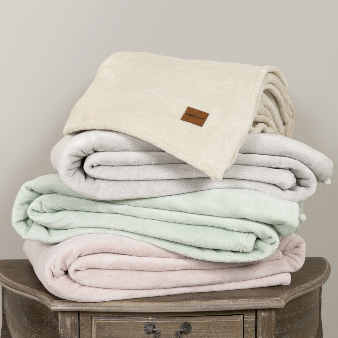 Κουβέρτα Μονή 160cm x 220cm Alpa Light Pink Ανοικτό Πράσινο Nima Home - Nima - MyHouseandKids