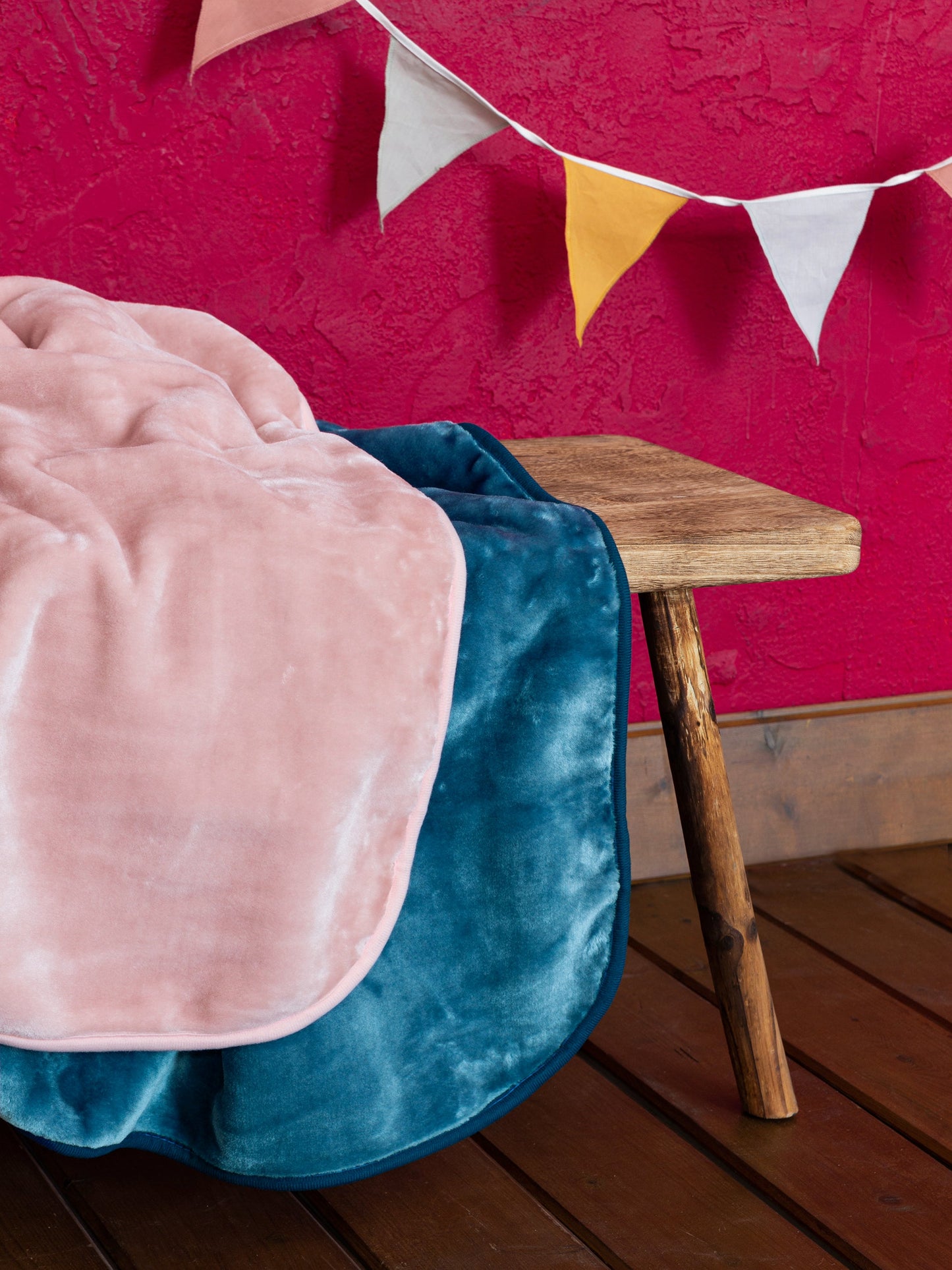 Κουβέρτα Βελουτέ Μονή 160x220 Coperta - Pink