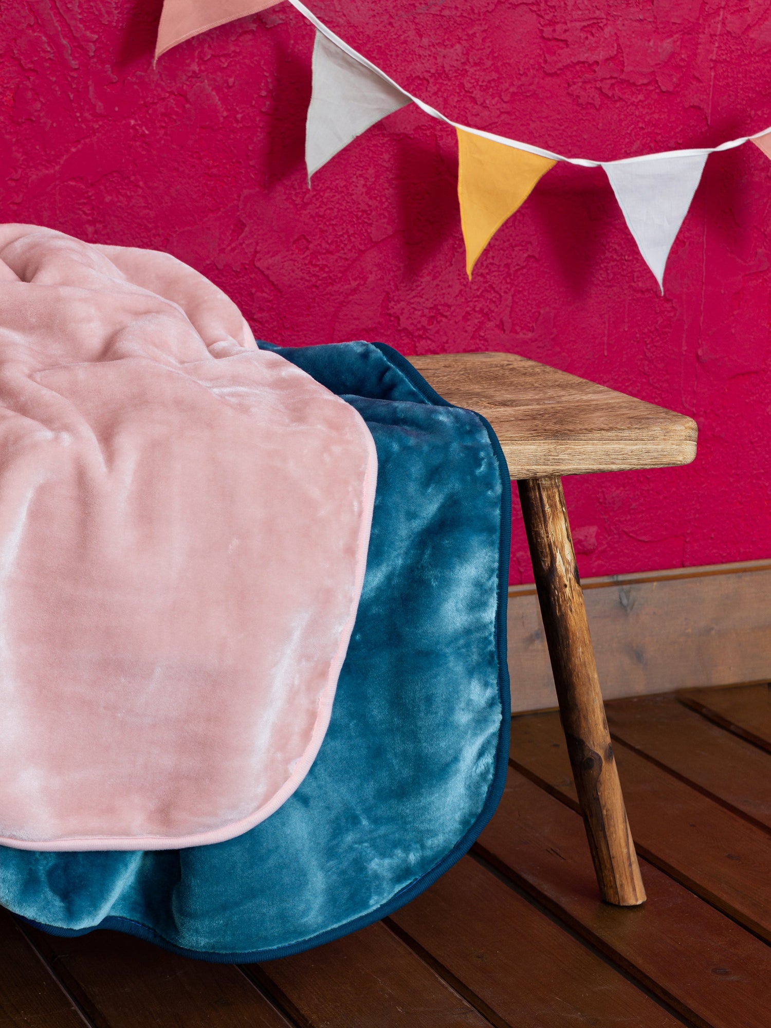 Κουβέρτα Βελουτέ Μονή 160x220 Coperta - Pink