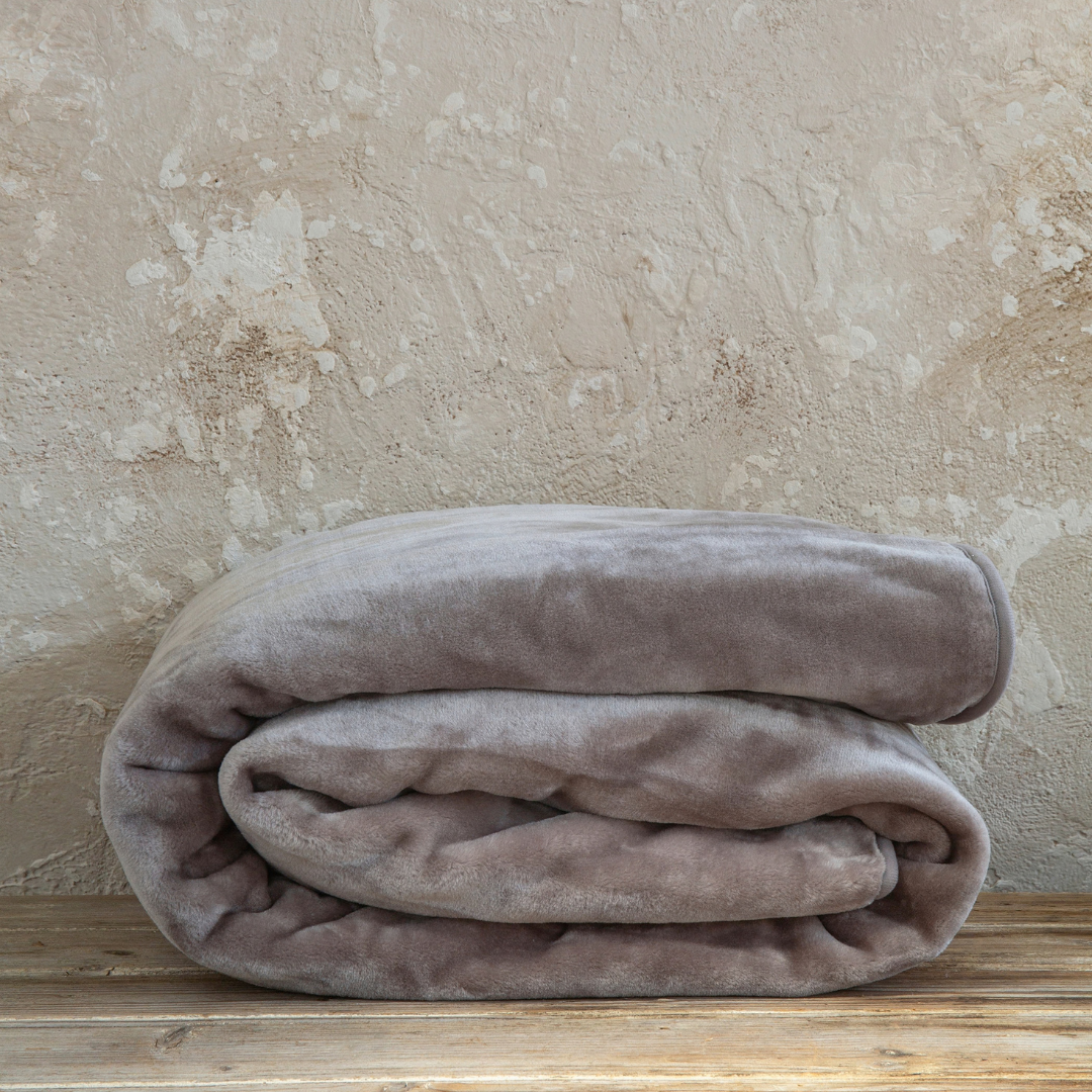 Κουβέρτα Βελουτέ Μονή 160x220cm Coperta Cigar Beige Nima Home - Nima - MyHouseandKids