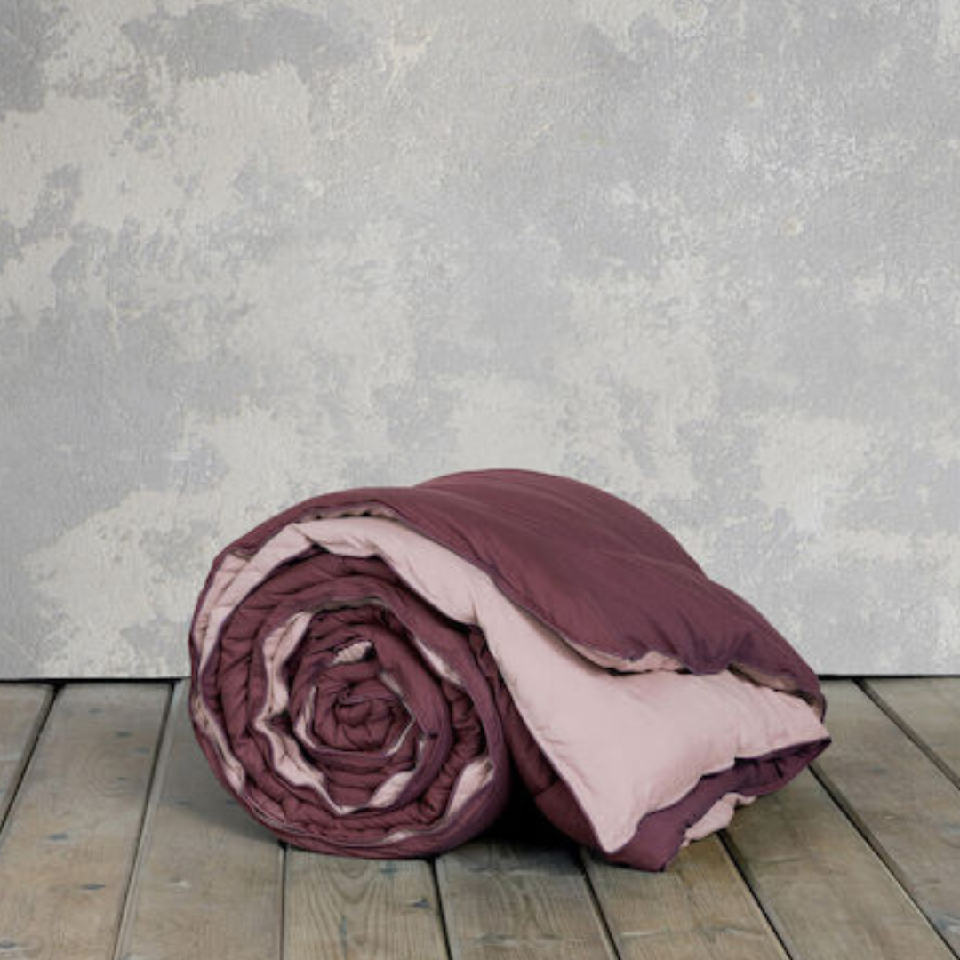 Πάπλωμα Μονό 160x240 Abalone Nude / Bordeaux- ΝimaHome - MyHouseandKids