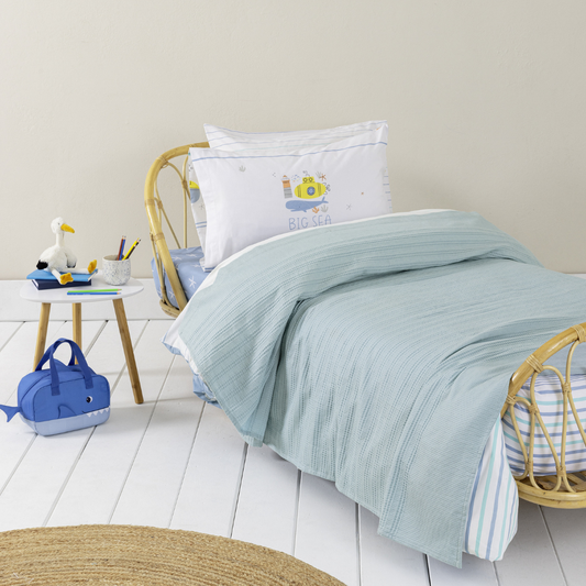 Κουβέρτα Βαμβακερή Μονή 160x240εκ. Dune Βlue Nima - Νima - MyHouseandKids