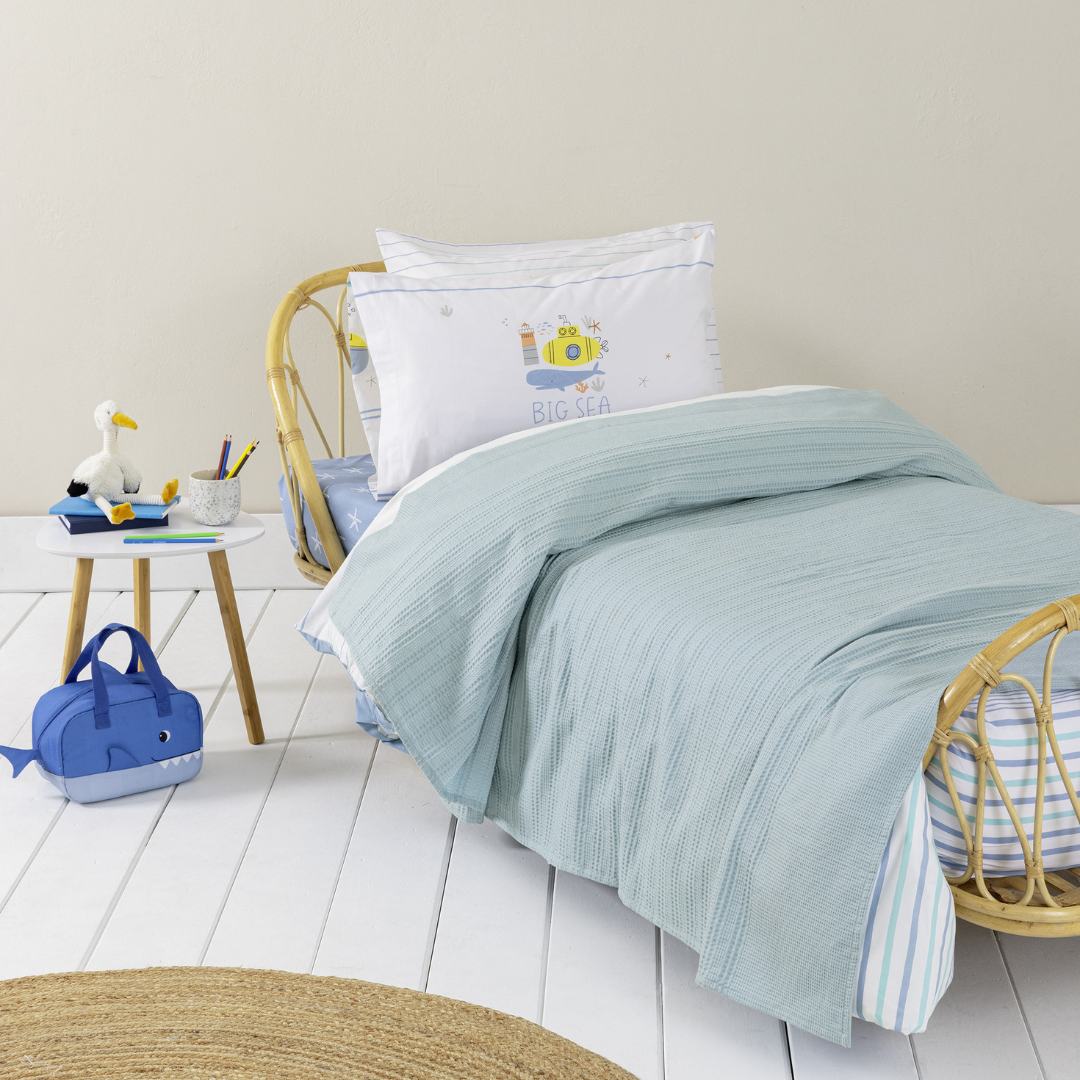Κουβέρτα Βαμβακερή Μονή 160x240εκ.  Dune Βlue Nima - Νima - MyHouseandKids