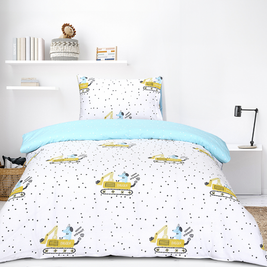 Κουβερλί Παιδικό Μονό 160x240cm. Diggy Λευκό - Nima - Kocoon - MyHouseandKids