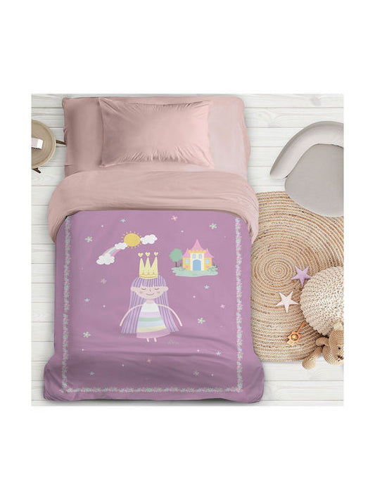 Πάπλωμα Παιδικό 160x240cm με Γέμιση Microfiber Carolina Μωβ - NimaHome - MyHouseandKids