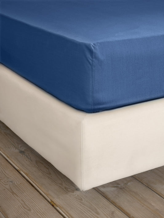 Σεντόνι Υπέρδιπλο με Λάστιχο 165x200x35εκ. Unicolors Dark Denim - Nima - MyHouseandKids