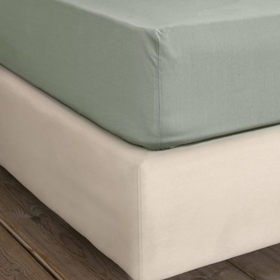 Σεντόνι Υπέρδιπλο με Λάστιχο 165x200x35cm Unicolors Rock Green - Nima - MyHouseandKids