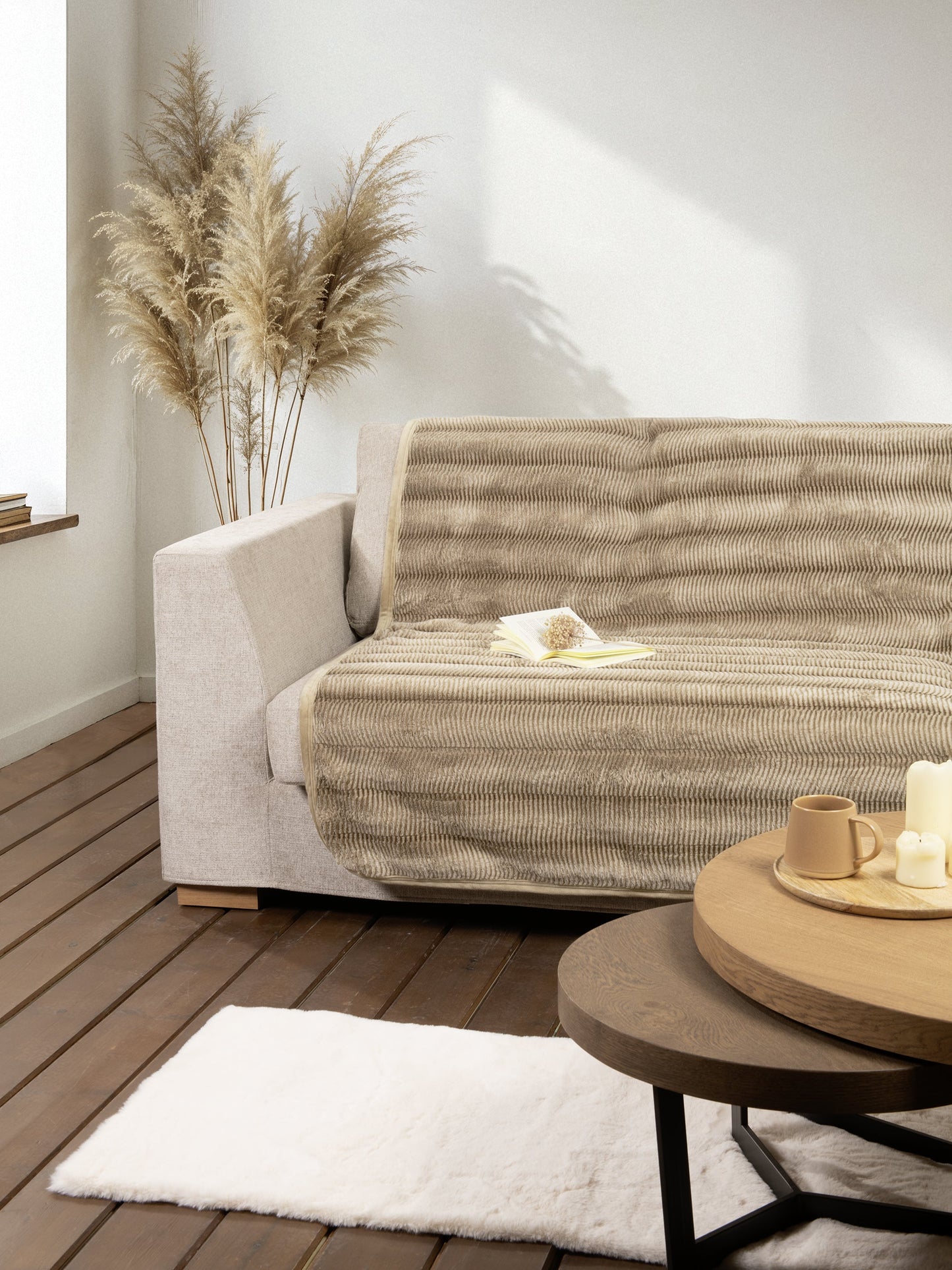 Ριχτάρι Αντιολισθητικό 180x180 - Lunetta Beige