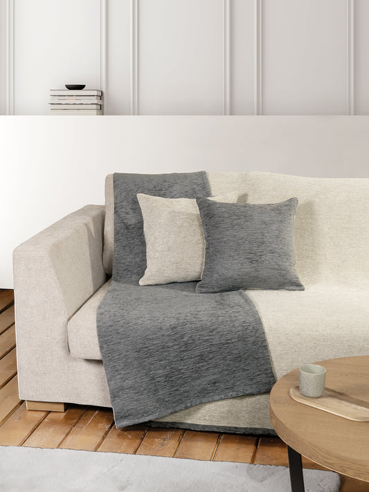 Ριχτάρι διπλής όψης 180x240 - Caldo Gray/Ivory