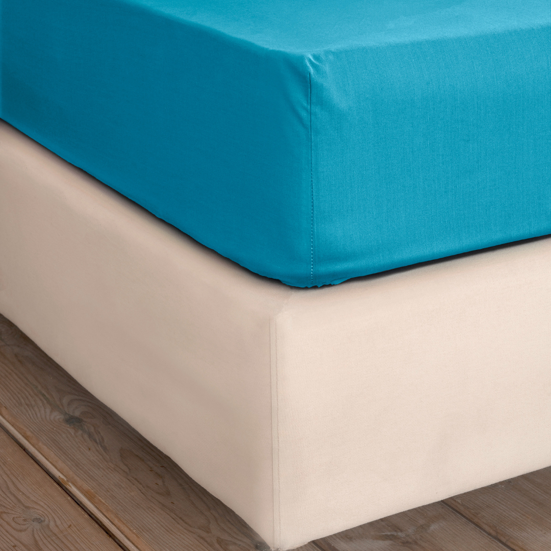 Σεντόνι Γίγας με Λάστιχο 185x205+35εκ. Unicolors Petrol Blue - Nima - MyHouseandKids