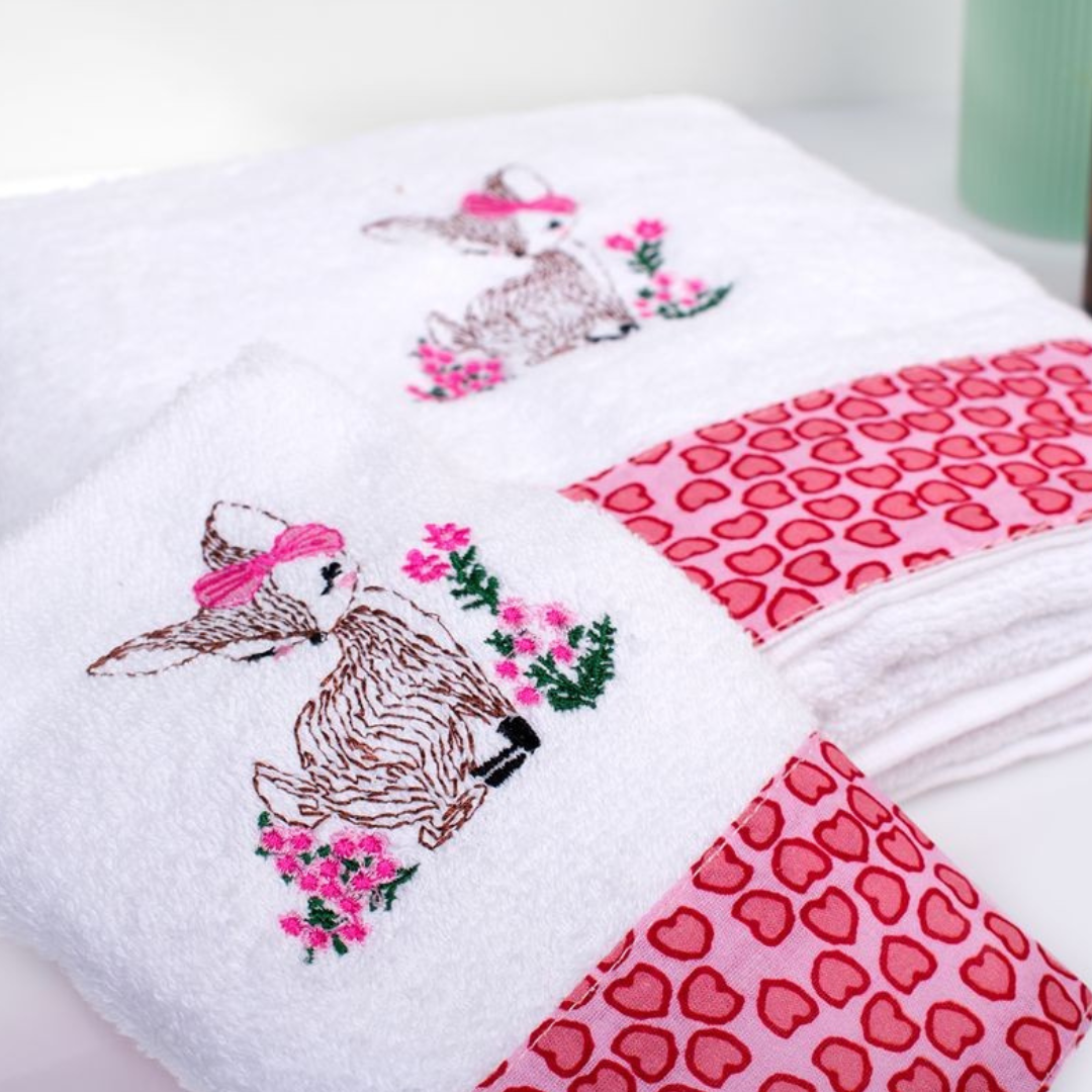 Βρεφικές Πετσέτες Σετ 2τμχ Bebe Deer Λευκό Dimcol - Dimcol - MyHouseandKids