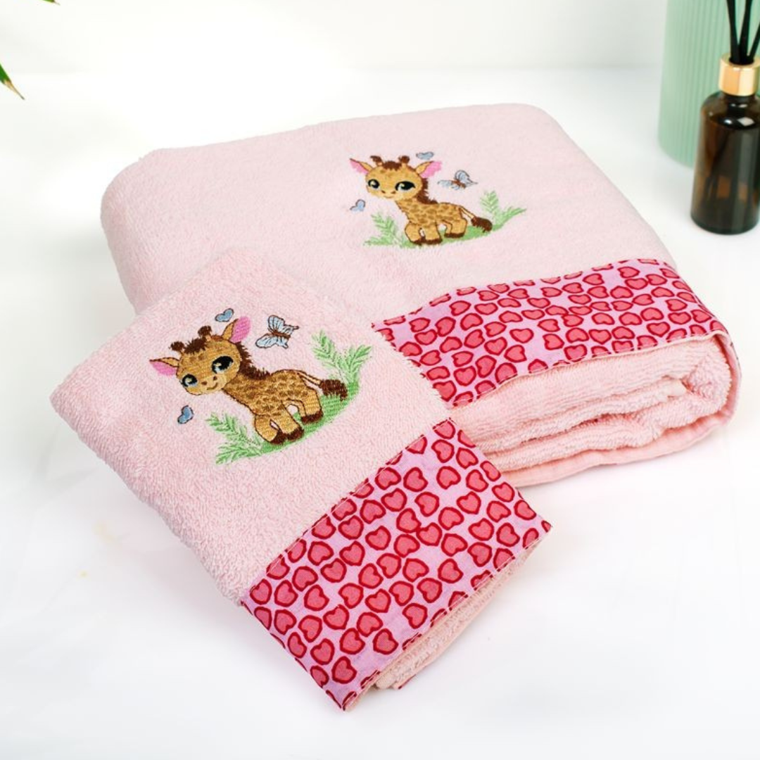 Βρεφικές Πετσέτες Σετ 2τμχ Bebe Giraffe Dimcol - Dimcol - MyHouseandKids
