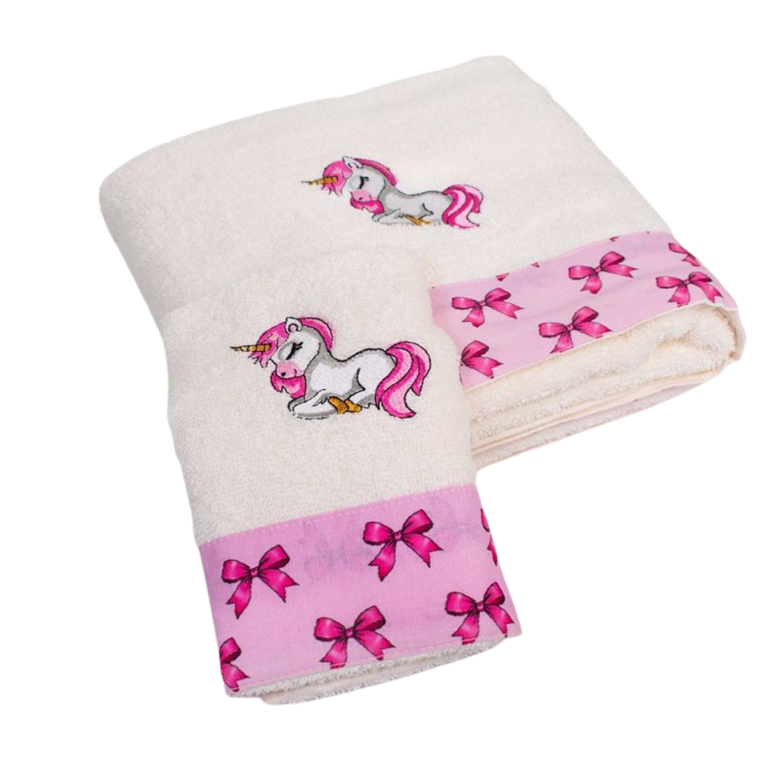 Βρεφικές Πετσέτες Σετ 2τμχ Bebe Unicorn Dimcol - Dimcol - MyHouseandKids