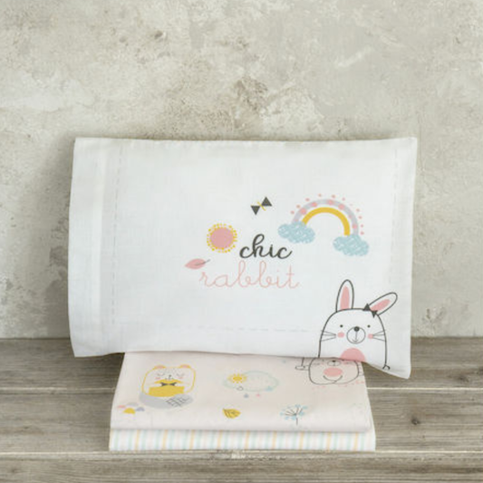 Βρεφικά Σεντόνια Λίκνου Βαμβακερά 2τμχ Chic Rabbit - Nima - MyHouseandKids