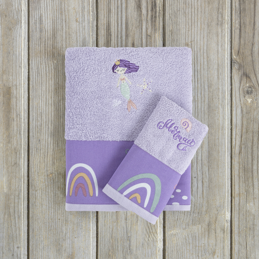 Βρεφικές Πετσέτες Σετ 2τμχ Mermaid Dream- NimaHome -Kocoon - MyHouseandKids