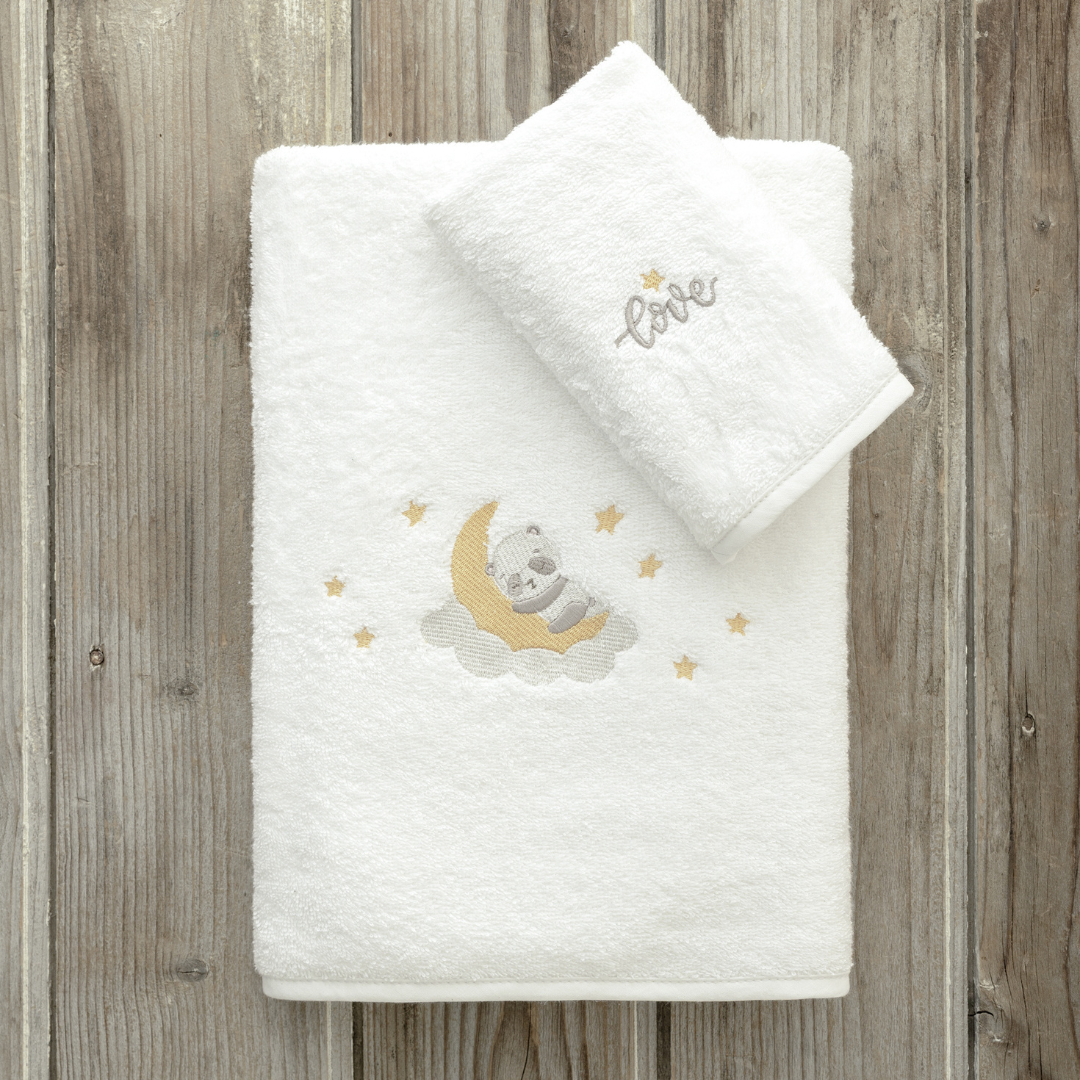 Βρεφικές Πετσέτες Σετ 2τμχ Panda Love Kocoon - Nima - MyHouseandKids
