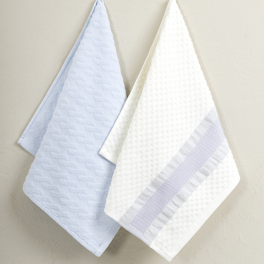 Πετσέτες Κουζίνας Σετ 2 Τεμ. Wipe Σιέλ-Άσπρη - NimaHome - MyHouseandKids