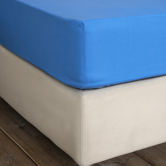 Κατωσέντονο Γίγας με Λάστιχο Unicolors Sea Blue 180x200+32cm ΝΙΜΑ-sea-blue-lefka-eidi-krevatokamara-katosentono-lastixo-vamvakera-unicolors-nimahome-myhouseandkids