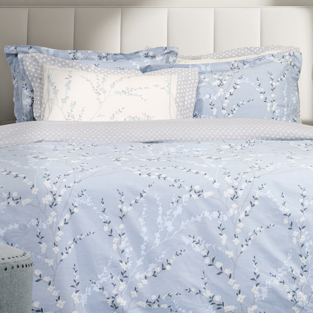Σετ Παπλωματοθήκη 220Χ240cm Inverno Γκρι-Μπλε Nima - Nima - MyHouseandKids