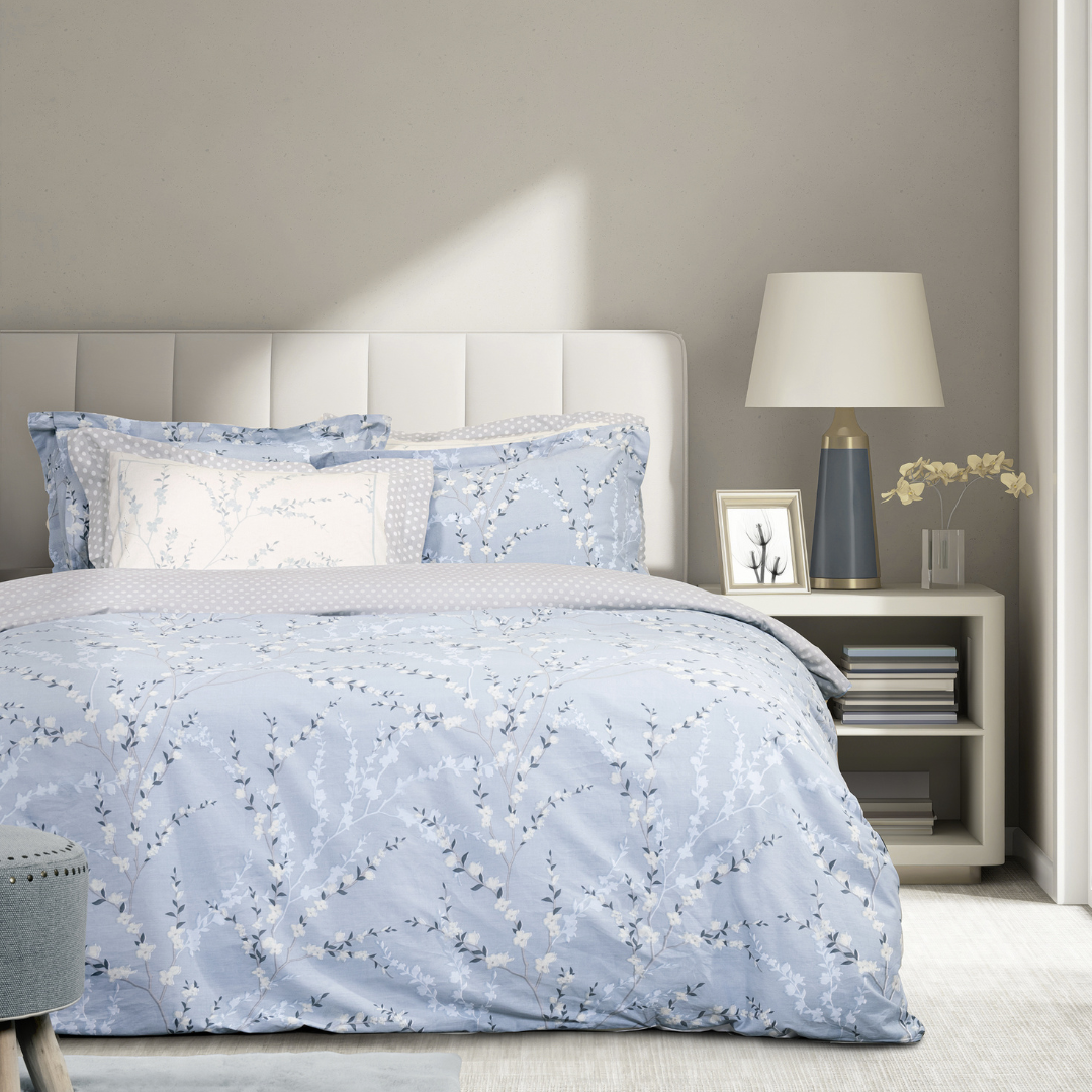 Σετ Παπλωματοθήκη 220Χ240cm Inverno Γκρι-Μπλε Nima - Nima - MyHouseandKids