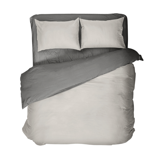 Παπλωματοθήκη Υπέρδιπλη 220x240 Colors Oat Beige / Midnight Gray - Nima - MyHouseandKids