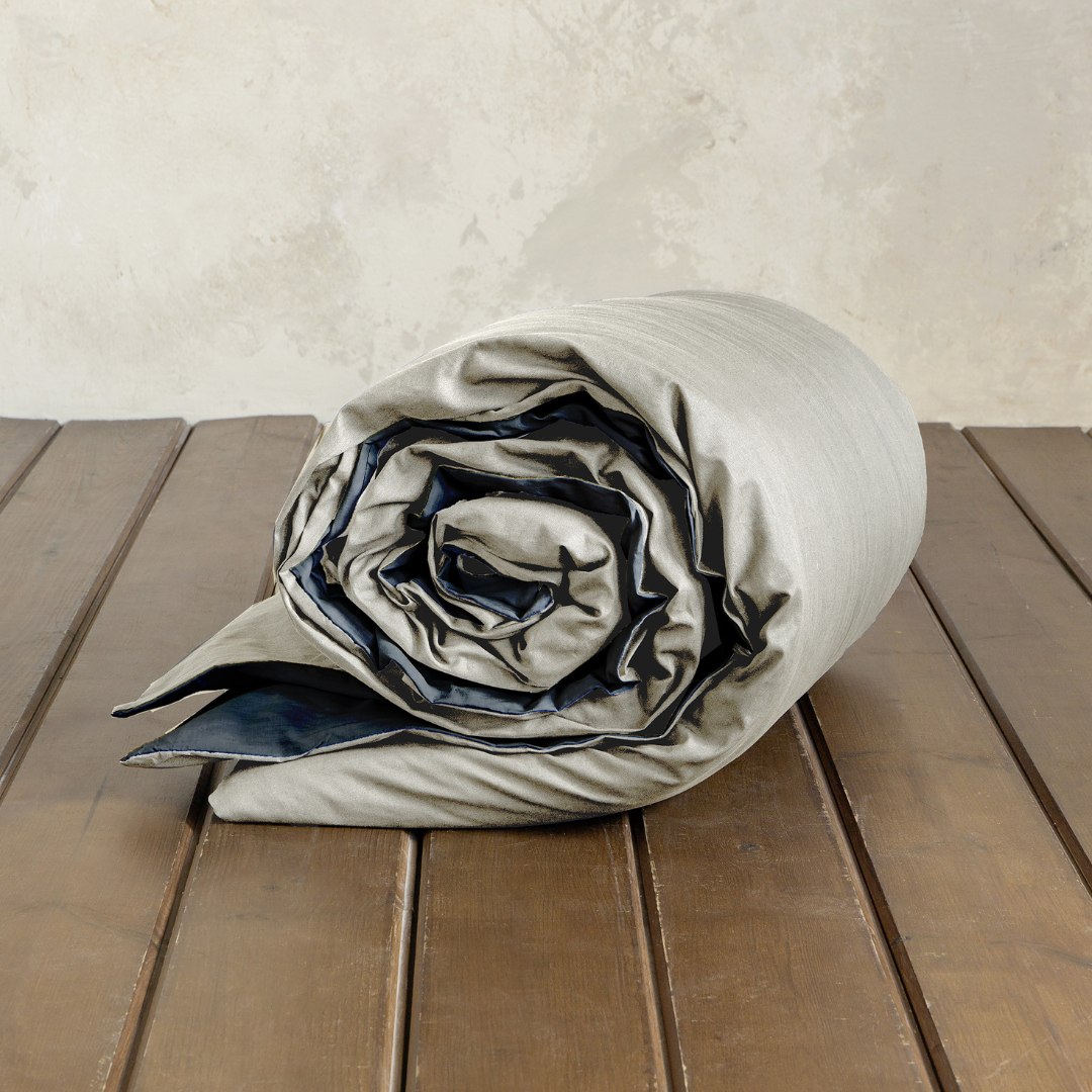 Παπλωματοθήκη Υπέρδιπλη 220x240 Colors Oat Beige / Midnight Gray - Nima - MyHouseandKids