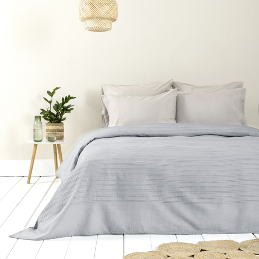 Κουβέρτα Βαμβακερή Μονή 220x240εκ.  Dune Gray Nima - Nima - MyHouseandKids