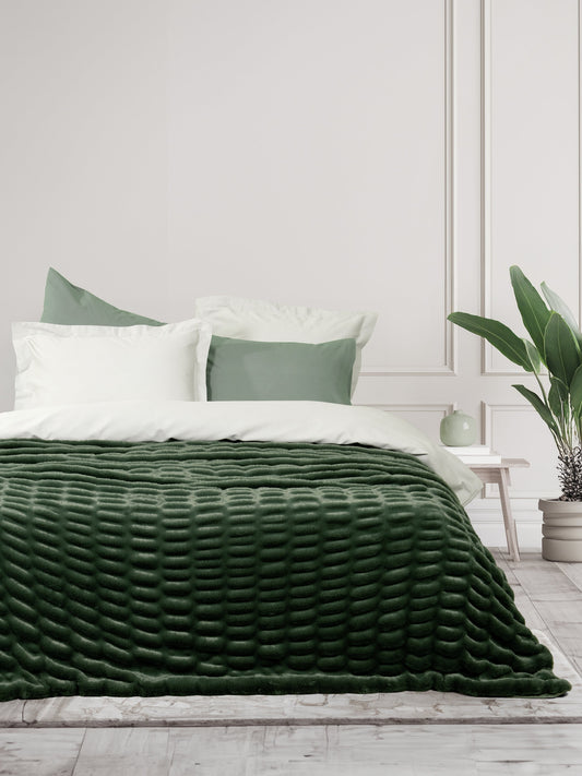 Κουβέρτα Υπέρδιπλη 220x240 - Mossy Dark Green