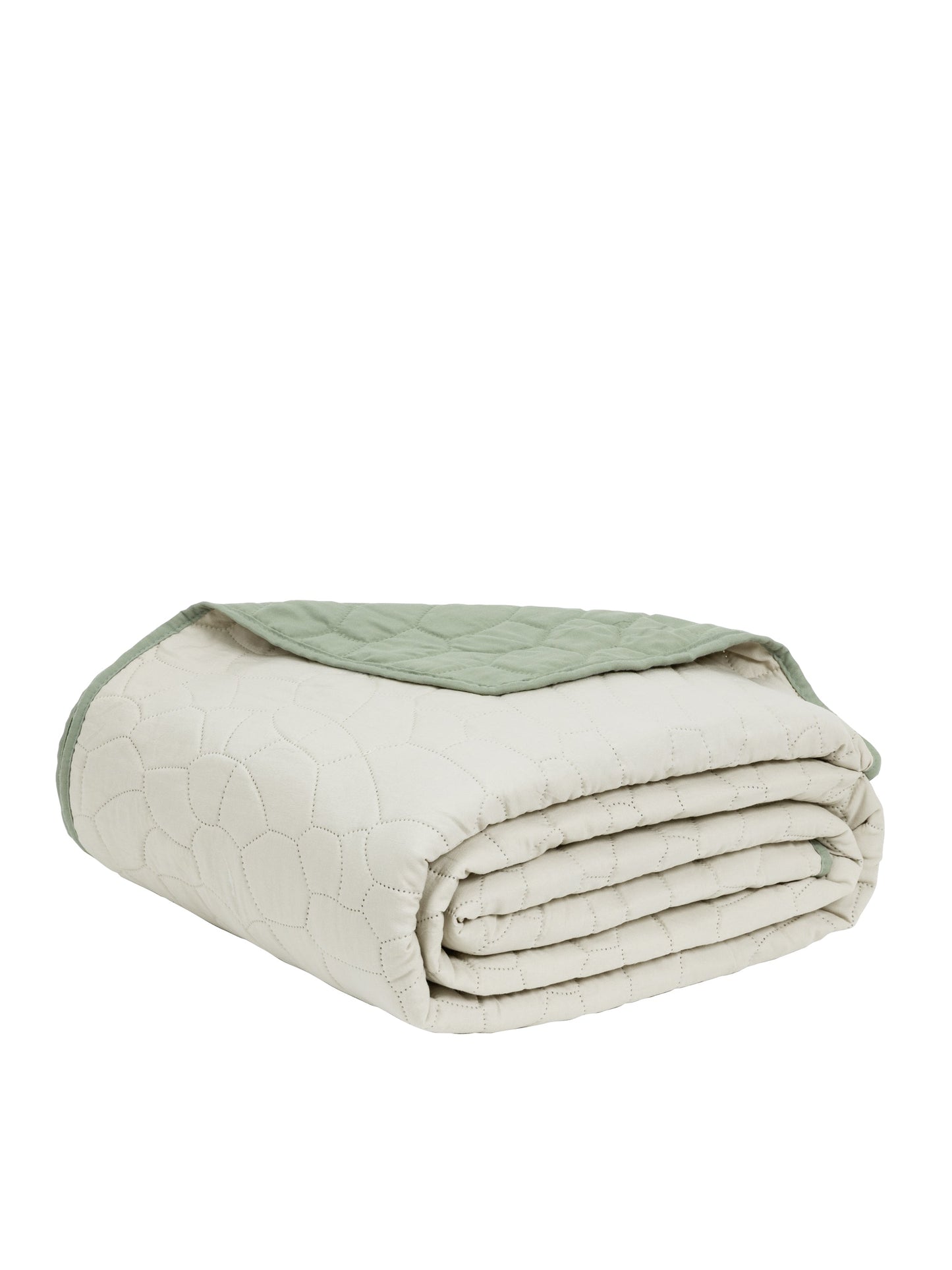 Κουβερλί Υπέρδιπλο 220x240 - Nala Wild Beige / Green