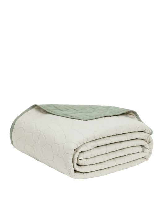 Κουβερλί Υπέρδιπλο 220x240 - Nala Wild Beige / Green