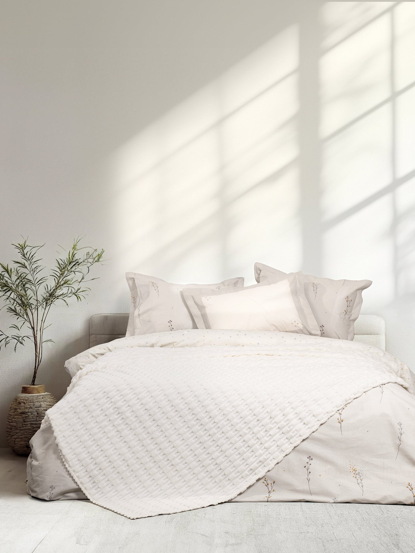 Κουβέρτα Υπέρδιπλη 220x240 - Savara Ivory