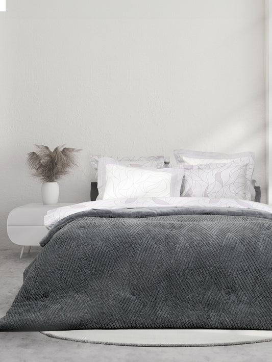 Κουβέρτα/Πάπλωμα Υπέρδιπλο 220x240 - Velva Dark Gray