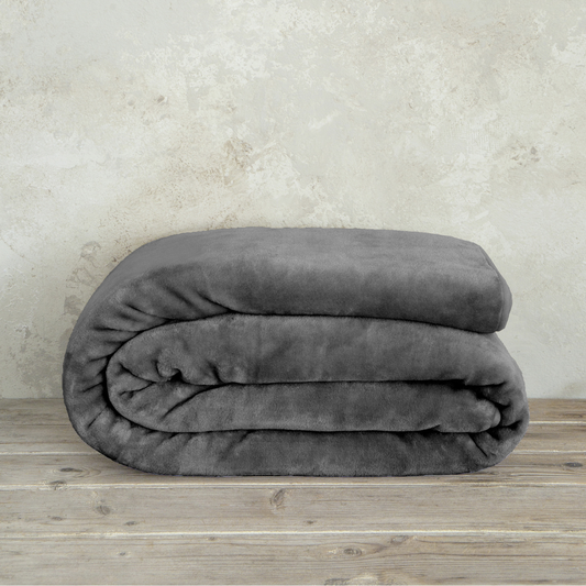 Κουβέρτα Βελουτέ Γίγας 240x260cm Coperta Dark Gray Nima Home - Nima - MyHouseandKids