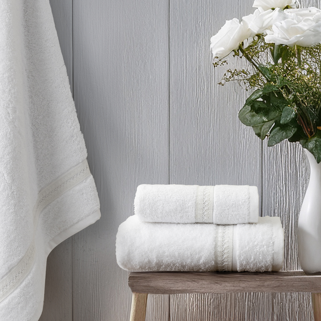 Πετσέτες Μπάνιου 3τμχ Aveline White 450gr/m² Koccon - Nima - MyHouseandKids
