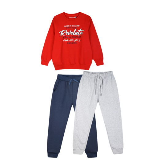 Φόρμα Φούτερ Σετ 3 Τεμ Μπλε - Energiers - MyHouseandKids