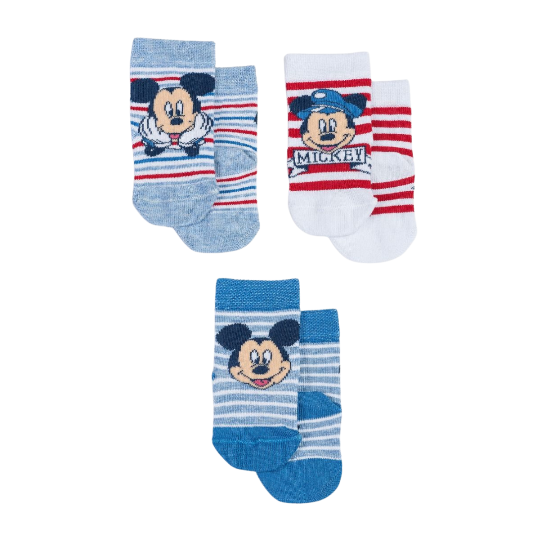 Καλτσάκια Βρεφικά Σετ 3 Ζευγαριών Mickey - Disney - MyHouseandKids