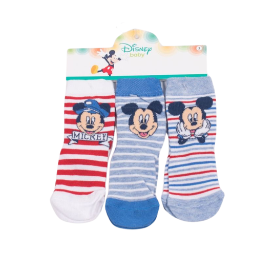 Καλτσάκια Βρεφικά Σετ 3 Ζευγαριών Mickey - Disney - MyHouseandKids