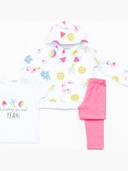 Σετ 3 Τεμ Αχνούδιαστο Λευκό - Trax - MyHouseandKids