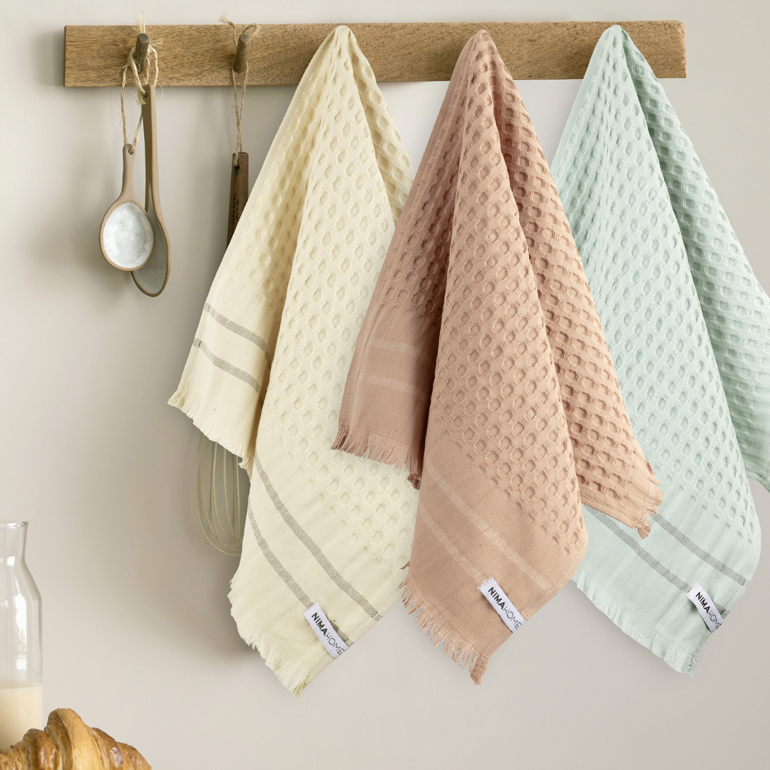 Πετσέτες Κουζίνας Πικέ Σετ 3 Τεμ Waffle Νima - Nima - MyHouseandKids