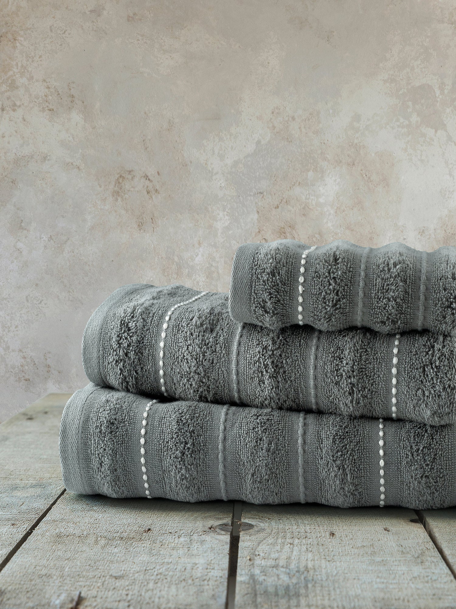 Σετ Πετσέτες (30x50 + 50x90 + 70x140) - Aura Dark Gray
