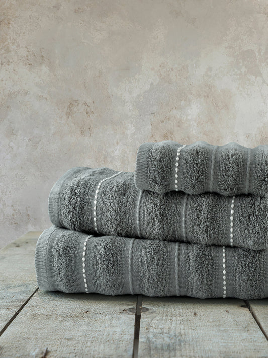 Σετ Πετσέτες (30x50 + 50x90 + 70x140) - Aura Dark Gray