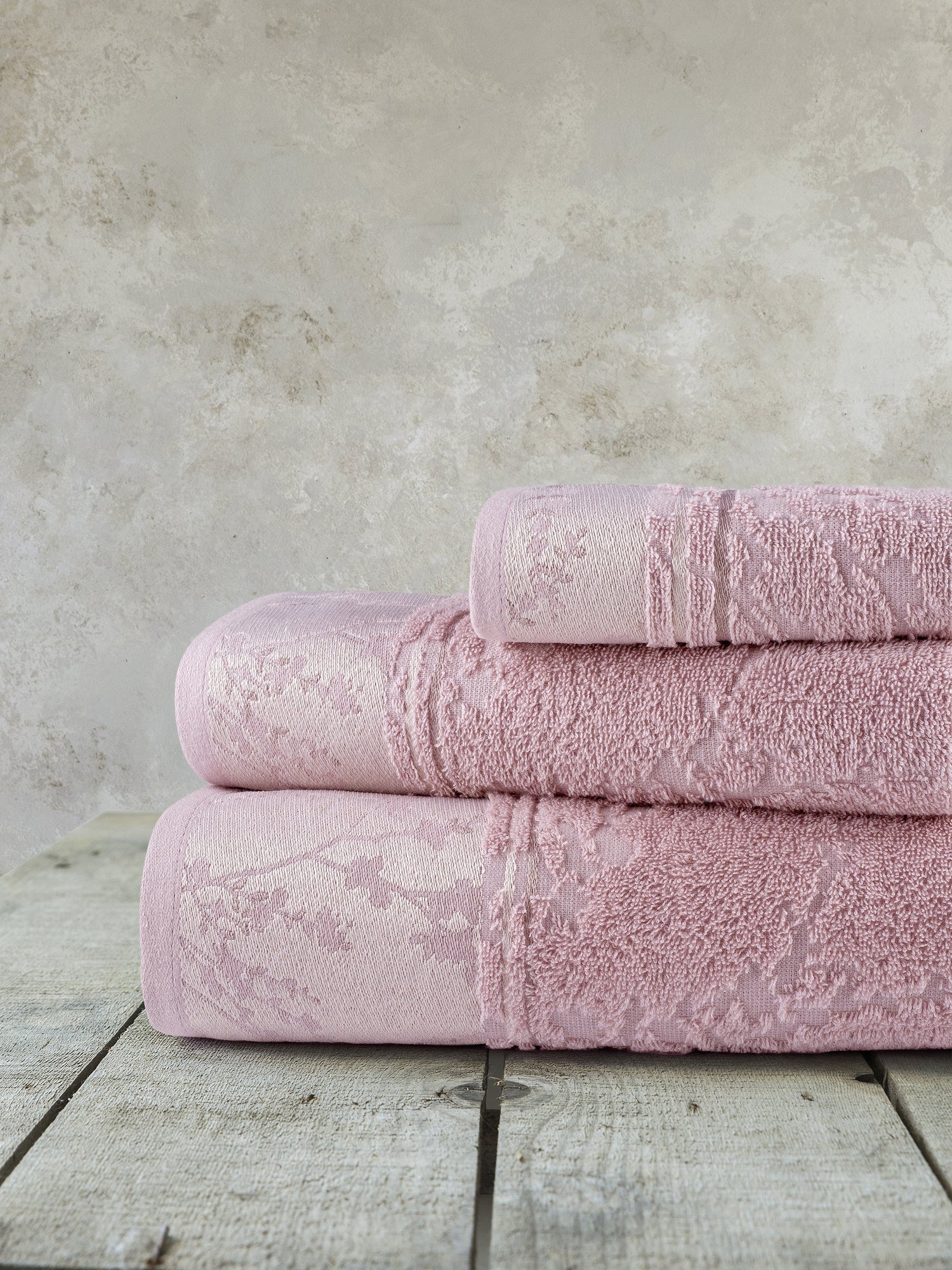 Σετ Πετσέτες (30x50 + 50x90 + 70x140) - Inverno Pink