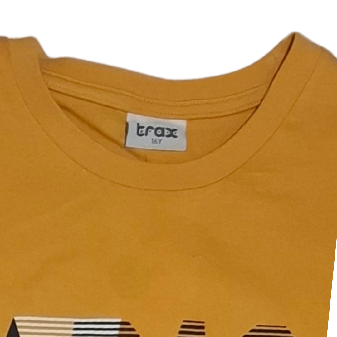 Μπλούζα Κοντομάνικη Kροκί Τrax 41309-trax-41309-paidikarouxa-mplouzes-vamvakeres-kontomanikes-agori-kalokairines-kroki-kitrino-dora-genethion-giortis-parti-myhouseandkids