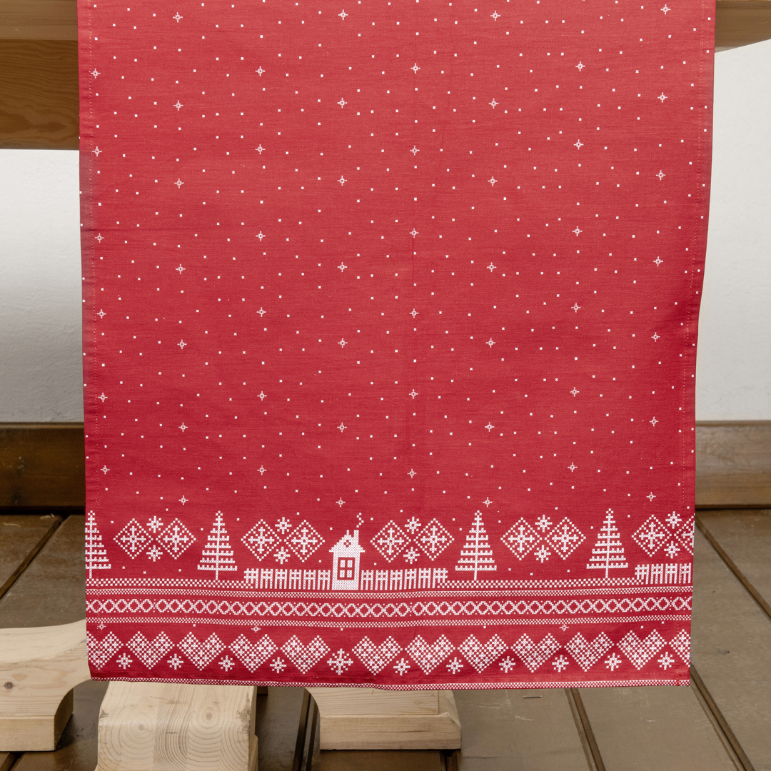 Χριστουγεννιάτικο Ράνερ Κόκκινο 48×150cm – Wonderland  - Nima - MyHouseandKids