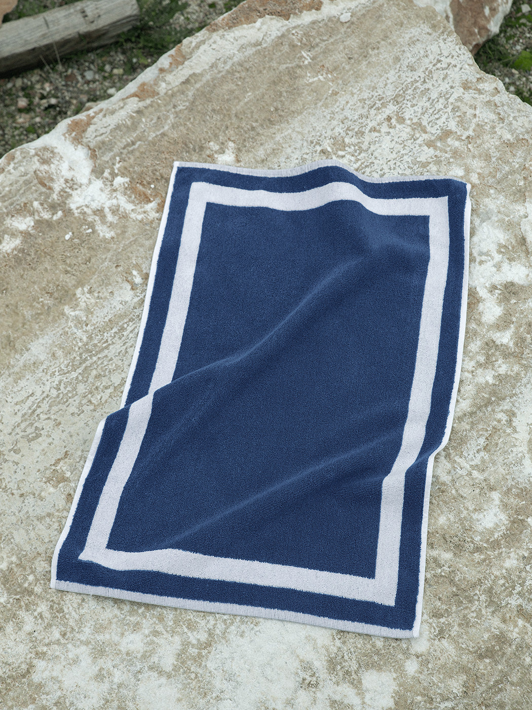 Πατάκι Μπάνιου 50x75 Dobby - Blue with White Border