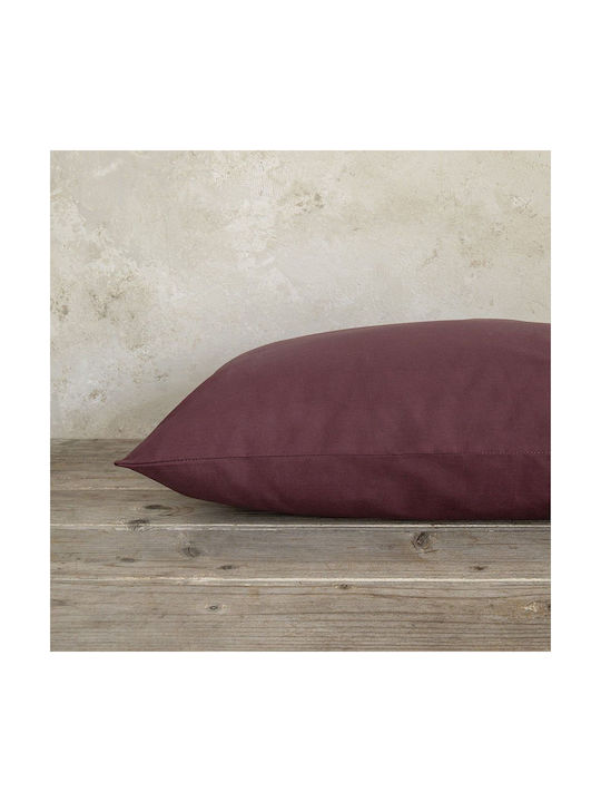 Μαξιλαροθήκη 52x72εκ. Deep Bordeaux Unicolors - Kocoon - MyHouseandKids