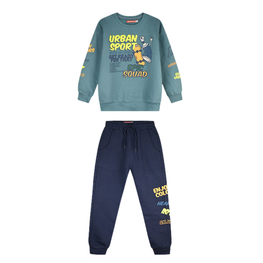 Φόρμα Φουτερ Μπλε "Urban Sport" Energiers 13-125085-0-urban-sport-energiers-13-125085-0-paidikarouxa-forma-fouter-xeimerina-vamvakera-mple-petrol-agori-energiers-myhouseandkids