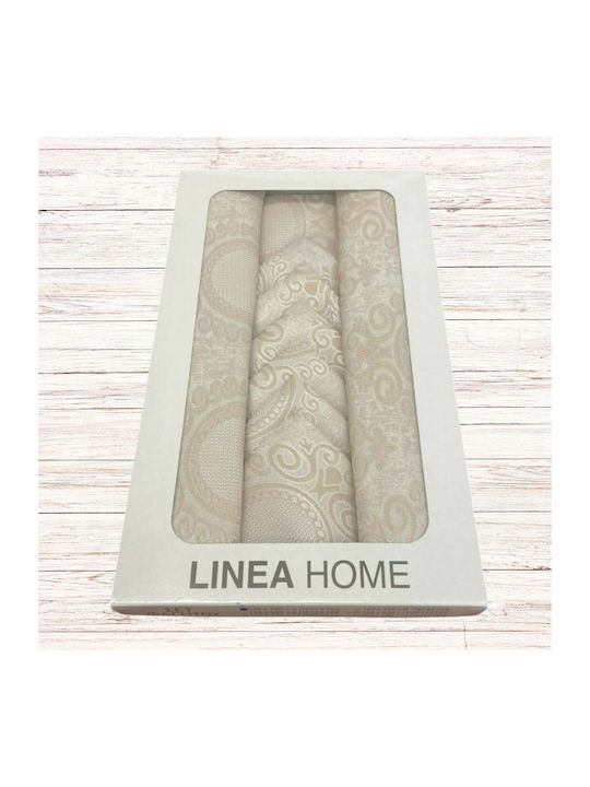 Σετ Φαγητού Ζακάρ 7 Τεμ Μπεζ 140x180cm - LineaHome - MyHouseandKids