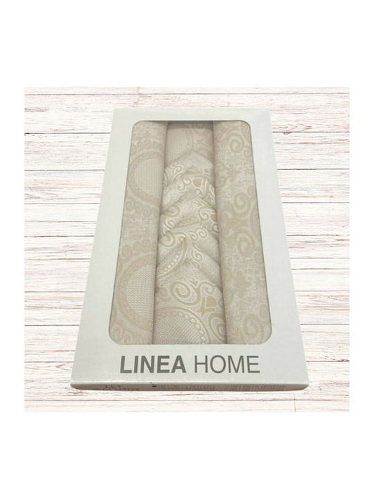 Σετ Φαγητού Ζακάρ 7 Τεμ Μπεζ 140x180cm - LineaHome - MyHouseandKids