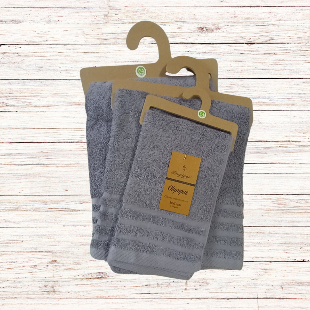 Πετσέτα Σώματος 70x140cm Πενιέ Σx.Olympus 550 gsm Γκρι - Flamingo - MyHouseandKids